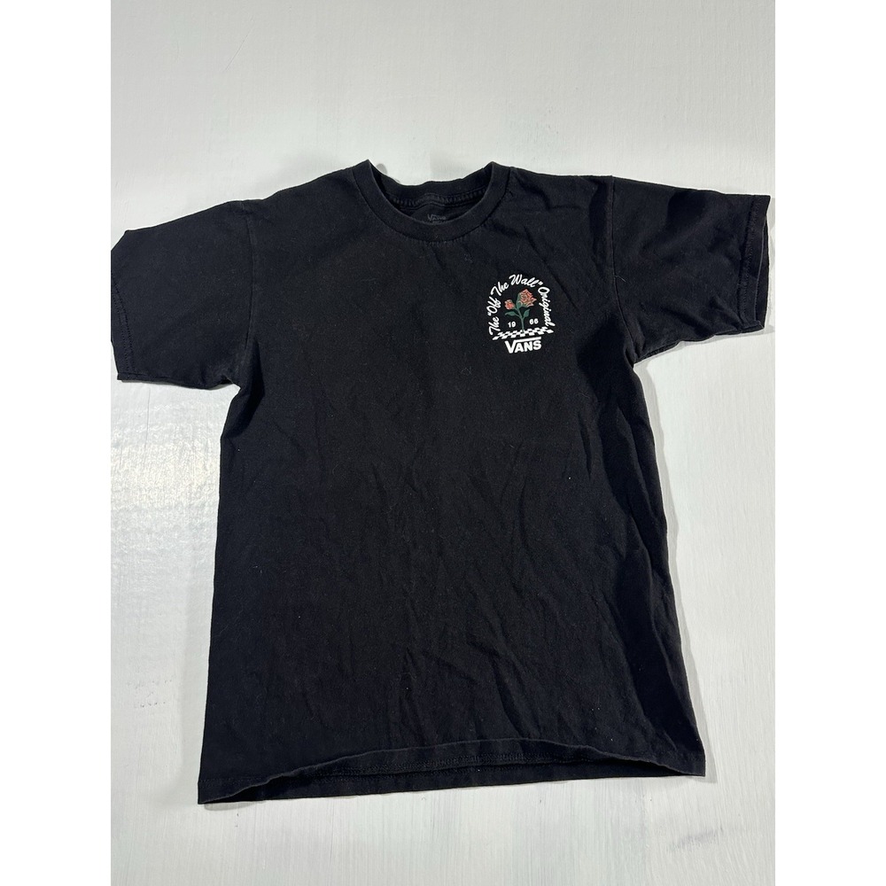 Vans 1966 Roses Graphic Print Short Sleeve T-Shirt Size Small